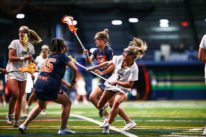 Despite trailing 10-6 at halftime, No. 7 Syracuse took a 12-11 lead after the third quarter in its win over No. 2 Notre Dame.