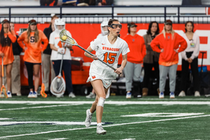 Olivia Adamson and Natalie Smith combined for eight goals in No. 7 Syracuse’s 16-14 win over No. 2 Notre Dame.